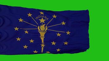 drapeau de l'Indiana sur écran vert. parfait pour votre propre arrière-plan en utilisant un écran vert. rendu 3d photo