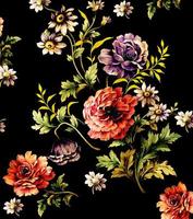 conception de motifs de fleurs floral sans couture bacakground botanique tropical sans soudure photo