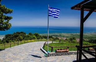 vue panoramique sur le golfe de thermaikos de la mer égée, grèce photo