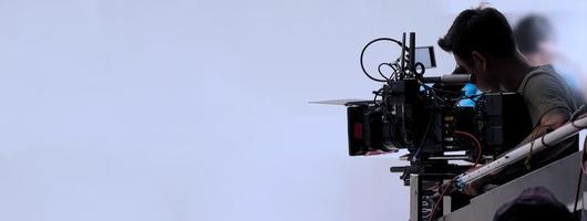 enregistrement vidéo en studio. enregistrements de caméra ou tournage pour les blogueurs professionnels.