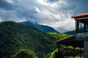 vue sur les montagnes olympe, pieria, macédoine, grèce photo