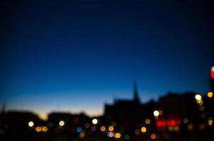 silhouette floue de l'horizon du paysage urbain de stockholm, suède photo