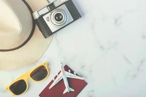 accessoires de voyage, concept de voyage photo