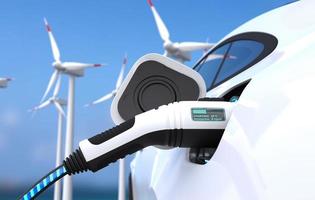 charge de voiture électrique, technologie de charge, technologie de remplissage d'énergie propre. photo