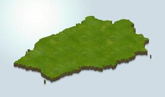 Illustration de la carte 3d de sthelena photo