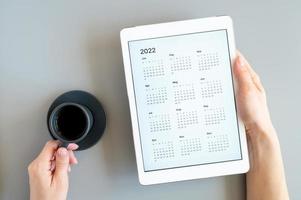 calendrier tablette 2022 photo