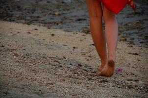 marcher dans le sable photo