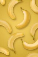 banane sur fond jaune