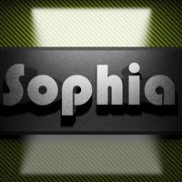 mot de sophia de fer sur carbone photo