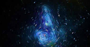 espace abstrait bleu clair élégant univers de brouillard flou avec étoile et poussière de lait de galaxie dynamique sur l'espace sombre. photo
