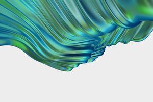 ligne abstraite rayée ondulée bleu clair et jaune incurvée motif rétro lisse avec texture demi-teinte pastel vague. photo