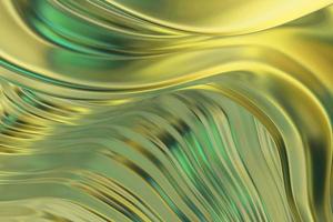 ligne abstraite rayée ondulée vert clair et jaune incurvée motif rétro lisse avec texture demi-teinte pastel vague. photo