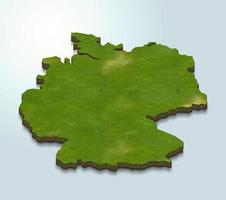 Illustration de la carte 3d de l'Allemagne photo