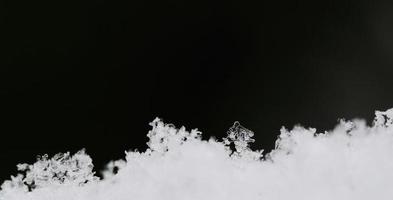 panorama délicat des cristaux de neige photo