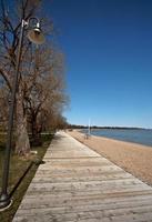 Promenade et sable à Winnipeg Beach Manitoba photo