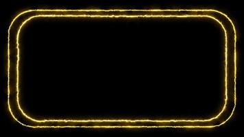carré de cadre de couleur vive au néon électrique abstrait sur fond noir. spectacle laser design coloré pour bannières technologies publicitaires photo