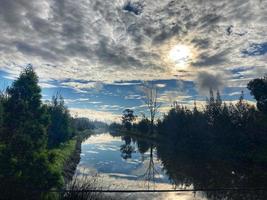 rivière, paysage, lever de soleil photo