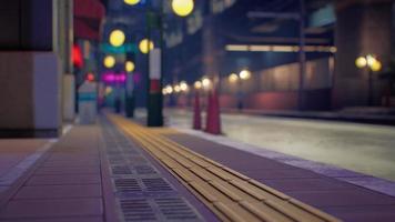 scène nocturne de la ville du japon avec des néons photo