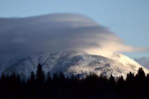 montagnes rocheuses en hiver photo