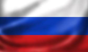 drapeau national de la russie. Image de haute qualité du drapeau agitant le rendu 3d. couleurs, tailles et formes originales. photo