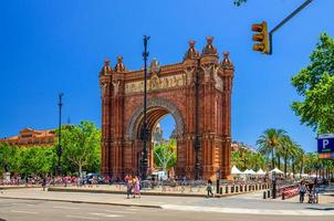 Barcelone, Espagne - 11 juin 2017 arc de triomf ou arco de triunfo est arc de triomphe dans le centre historique de barcelone photo