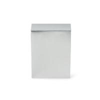 maquette de boîte en argent isolée sur fond blanc avec un tracé de détourage photo