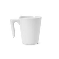 maquette de tasse à café isolée sur fond blanc avec un tracé de détourage photo