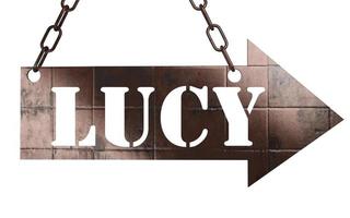Lucy word sur métal pointeur photo