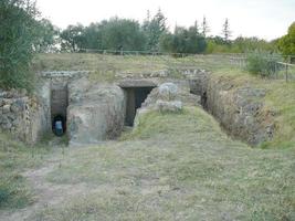 Avis de nécropole sarteano nécropole delle pianacce , Toscane, photo