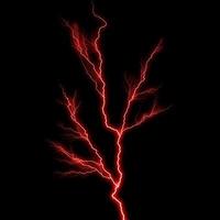 éclairage rouge foncé abstrait tonnerre naturel superposition magique réaliste effet lumineux brillant sur le noir. photo