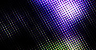 grille de points violet clair abstrait vague de demi-teintes motif torsadé futuriste avec texture de géométrie de minimalisme de cercle sur fond noir. photo