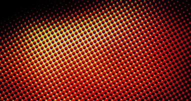grille de points orange clair abstrait vague demi-teinte motif torsadé futuriste avec texture de géométrie de minimalisme de cercle sur fond noir.