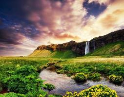 les paysages pittoresques des forêts et des montagnes d'islande. photo