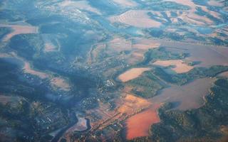 vue depuis la fenêtre de l'avion photo