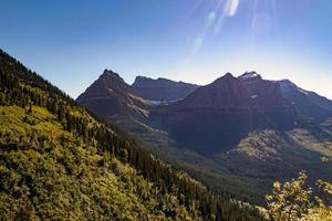 vue panoramique sur le parc national des glaciers photo