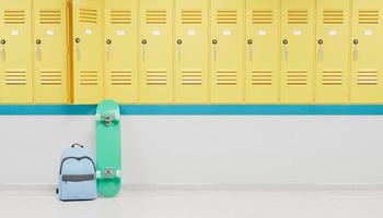 casiers dans le couloir d'une école photo