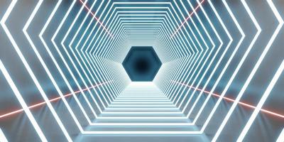 tunnel de technologie lumière laser et néon photo