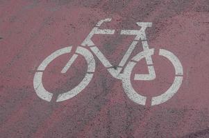 symbole sur la piste cyclable photo