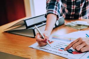 réunion de l'équipe de finance d'entreprise photo