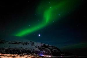 aurores boréales sud de l'islande photo