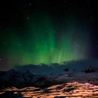 aurores boréales sud de l'islande photo