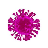 icône de bactéries virales sur fond blanc rendu 3d photo