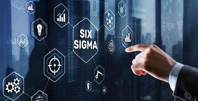 six Sigma. concept de gestion visant à améliorer la qualité du travail d'une organisation ou d'une unité distincte photo