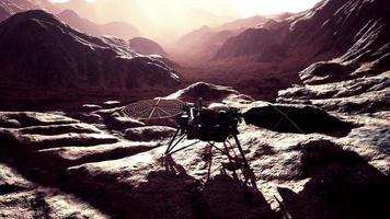 insight mars explorant la surface de la planète rouge. éléments fournis par la nasa. photo