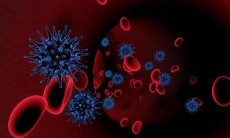 coronavirus 2019-ncov nouveau concept de cellule de coronavirus. cas dangereux de souche grippale comme une pandémie. virus du microscope en gros plan. rendu 3d. photo