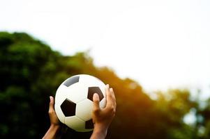 football sportif avec l'espace disponible pour reproduire des idées sportives.