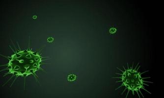 bactérie abstraite ou cellule virale de forme sphérique avec de longues antennes. virus corona de wohun, concept de crise en chine. concept d'infection pandémique ou virale - rendu 3d.