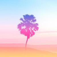 palmier du pacifique sud avec couleur pour le concept tropical d'été. photo