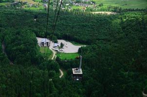 téléphérique sur une montagne photo