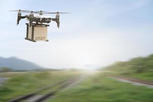 objet drone pour l'industrie des dispositifs d'ingénierie de la technologie métaverse volant dans la logistique industrielle exportation importation produit service de livraison à domicile logistique expédition transport transport 2022 rendu 3d photo